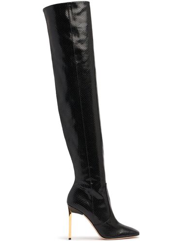 Mm Hohe Lederstiefel Mit Pythondruck - TOM FORD - Modalova