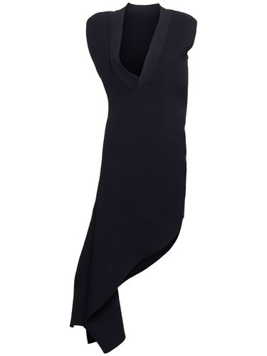 Knit Asymmetric Midi Dress - SACAI - Modalova