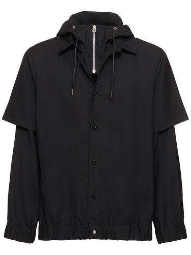 Suiting Wool Blend Hoodie - SACAI - Modalova