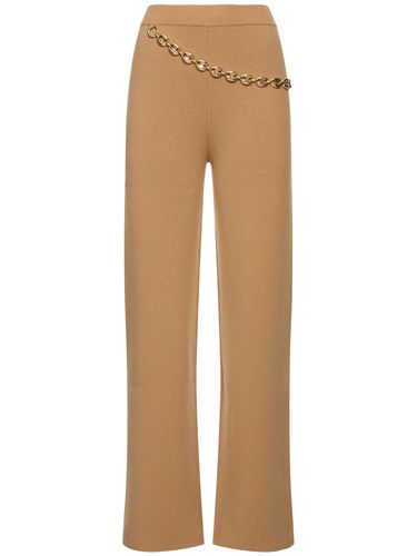 Pantaloni In Maglia Di Lana E Cashmere Con Catena - RABANNE - Modalova