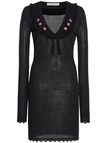 Embroidered Wool Mini Dress - ALESSANDRA RICH - Modalova