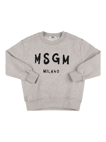 Sudadera De Algodón Estampada - MSGM - Modalova