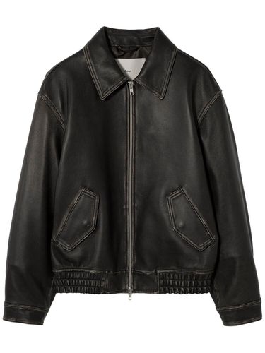 Unisex Distressed Leather Jacket - DUNST - Modalova