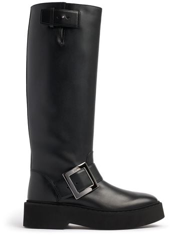 Botas Biker De Piel 15mm - ROGER VIVIER - Modalova