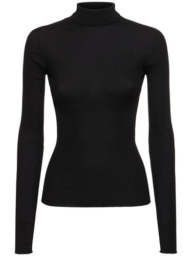 Flavia Fitted Rib Wool T-neck Sweater - SPORTMAX - Modalova