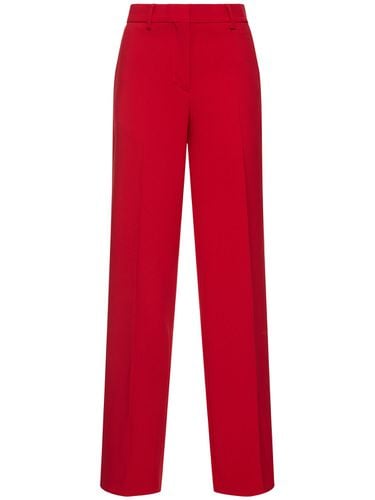 Pantaloni Svasati In Cady Di Crepe Doppiato - MSGM - Modalova