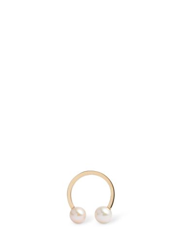 Ear Cuff Individual De Perla Y Oro 14kt - SOPHIE BILLE BRAHE - Modalova