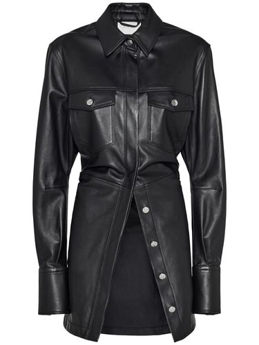 Tobia Leather Long Shirt Jacket - SPORTMAX - Modalova