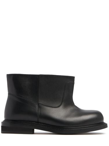 Mm Hohe Westernstiefel Aus Leder - MOSCHINO - Modalova