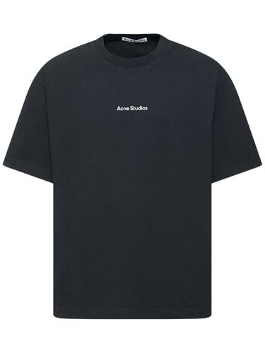 Camiseta De Algodón Con Logo - ACNE STUDIOS - Modalova