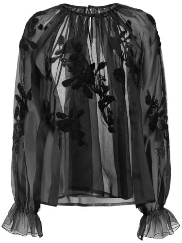 Bestickte Bluse Aus Seidenorganza - ERMANNO SCERVINO - Modalova