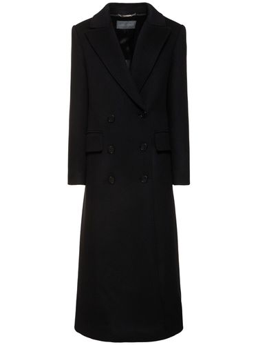 Double Breasted Knit Long Coat - ALBERTA FERRETTI - Modalova