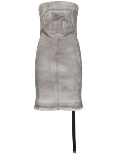 Minikleid Aus Denim - RICK OWENS DRKSHDW - Modalova