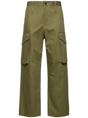 Pantalones De Gabardina De Algodón - MSGM - Modalova