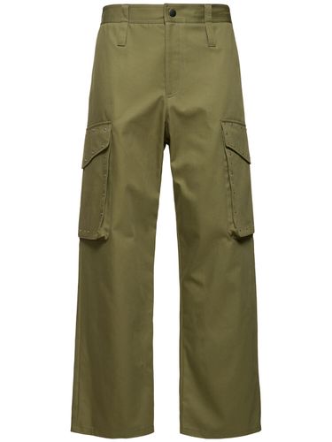 Pantaloni In Gabardina Di Cotone - MSGM - Modalova