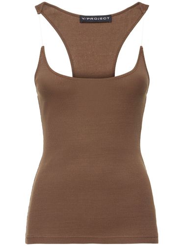 Invisible Strap Jersey Tank Top - Y/PROJECT - Modalova