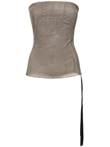 Top Bustier De Denim - RICK OWENS DRKSHDW - Modalova