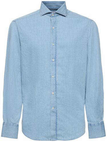 Camicia In Denim - BRUNELLO CUCINELLI - Modalova