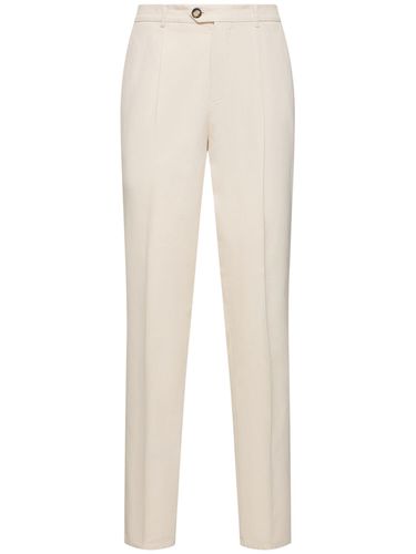 Cotton Gabardine Straight Pants - BRUNELLO CUCINELLI - Modalova