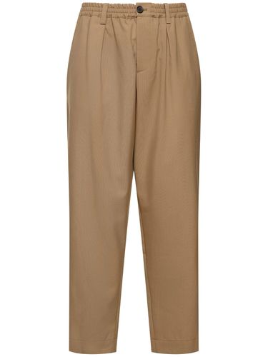 Pantaloni Cropped Loose Fit In Lana - MARNI - Modalova