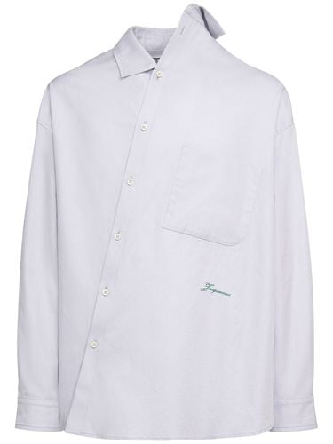 Camicia Asimmetrica La Chemise Cuadro In Cotone - JACQUEMUS - Modalova