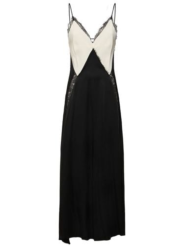 Cami Crepe Satin Long Dress W/ Lace - VICTORIA BECKHAM - Modalova