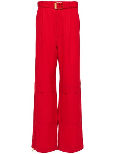 Fluid Wool Canvas Cargo Pants - AMI PARIS - Modalova