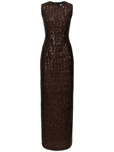 Sleeveless Stretch Tech Sequined Gown - MICHAEL KORS COLLECTION - Modalova