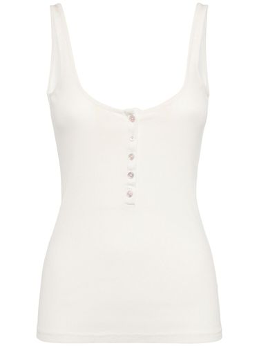 Cotton Blend Rib Jersey Tank Top - TOM FORD - Modalova