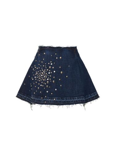 Embellished Denim Mini Skirt - DES PHEMMES - Modalova