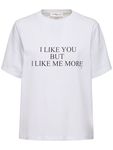 Bedrucktes T-shirt Aus Baumwolle - VICTORIA BECKHAM - Modalova