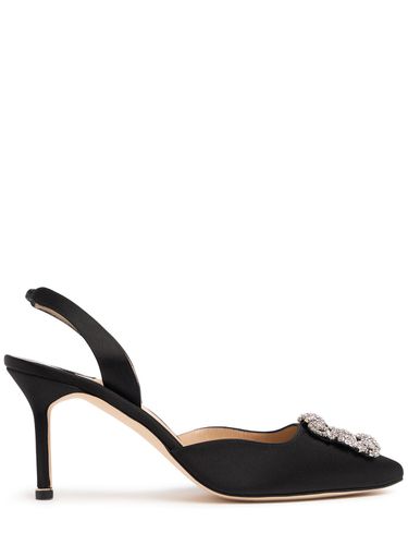 Mm Hohe Pumps Aus Spitze Und Satin - MANOLO BLAHNIK - Modalova