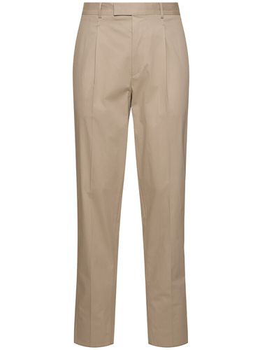 Single Pleat Premium Cotton Blend Pants - ZEGNA - Modalova