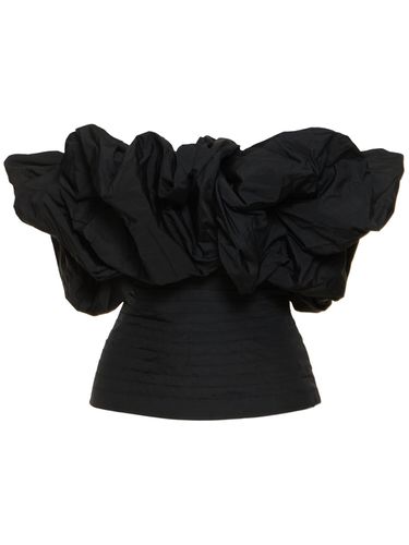 Taffeta Off-shoulder Puff Sleeve Top - ELIE SAAB - Modalova