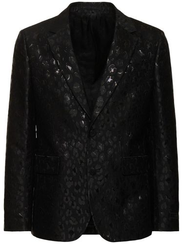 Blazer De Lurex Con Jacquard - VERSACE - Modalova