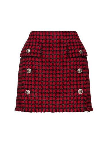 Wool Blend Tweed Mini Skirt - VERSACE - Modalova