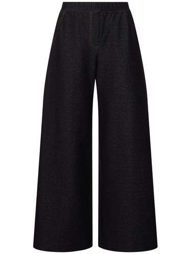 Foggia Denim Effect Jersey Wide Pants - MAX MARA - Modalova