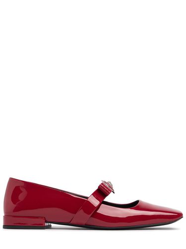 Mm Patent Leather Ballerina Flats - VERSACE - Modalova