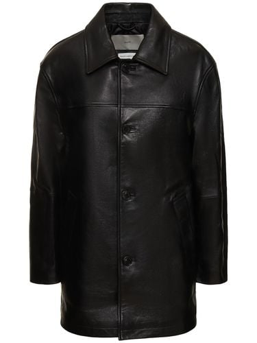 Unisex Buttoned Leather Jacket - DUNST - Modalova