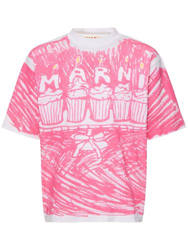 T-shirt Aus Jersey „pink Cake“ - MARNI - Modalova