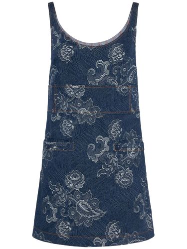 Minikleid Aus Denim Mit Druck - ETRO - Modalova