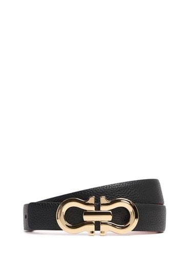 Mm Reversible Leather Belt - FERRAGAMO - Modalova