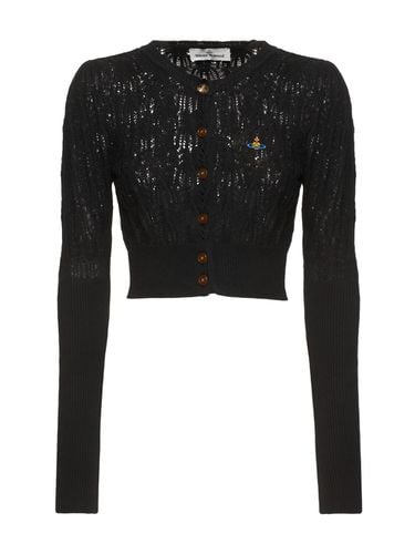 Samantha Openwork Knit Crop Cardigan - VIVIENNE WESTWOOD - Modalova