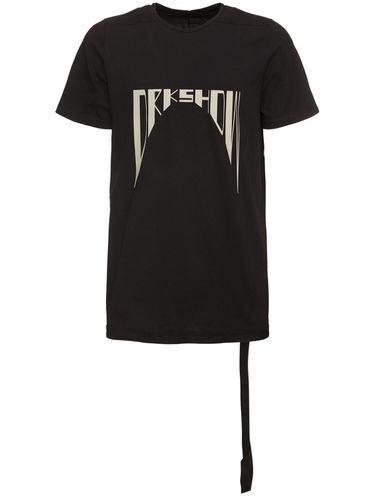 Camiseta De Algodón Con Estampado - RICK OWENS DRKSHDW - Modalova