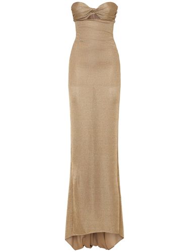 Metalized Jersey Strapless Gown - GIUSEPPE DI MORABITO - Modalova