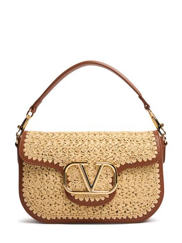 Logo Raffia Effect Shoulder Bag - VALENTINO GARAVANI - Modalova