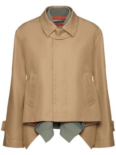 Giacca In Twill Di Nylon E Gabardina Di Cotone - SACAI - Modalova