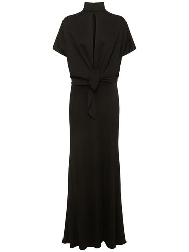 Draped Jersey Long Dress - ROBERTO CAVALLI - Modalova