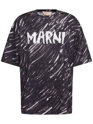 Camiseta De Jersey De Algodón Con Logo - MARNI - Modalova