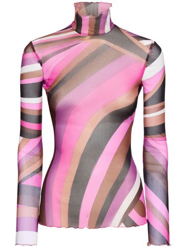 Printed Sheer Long Sleeve Top - PUCCI - Modalova